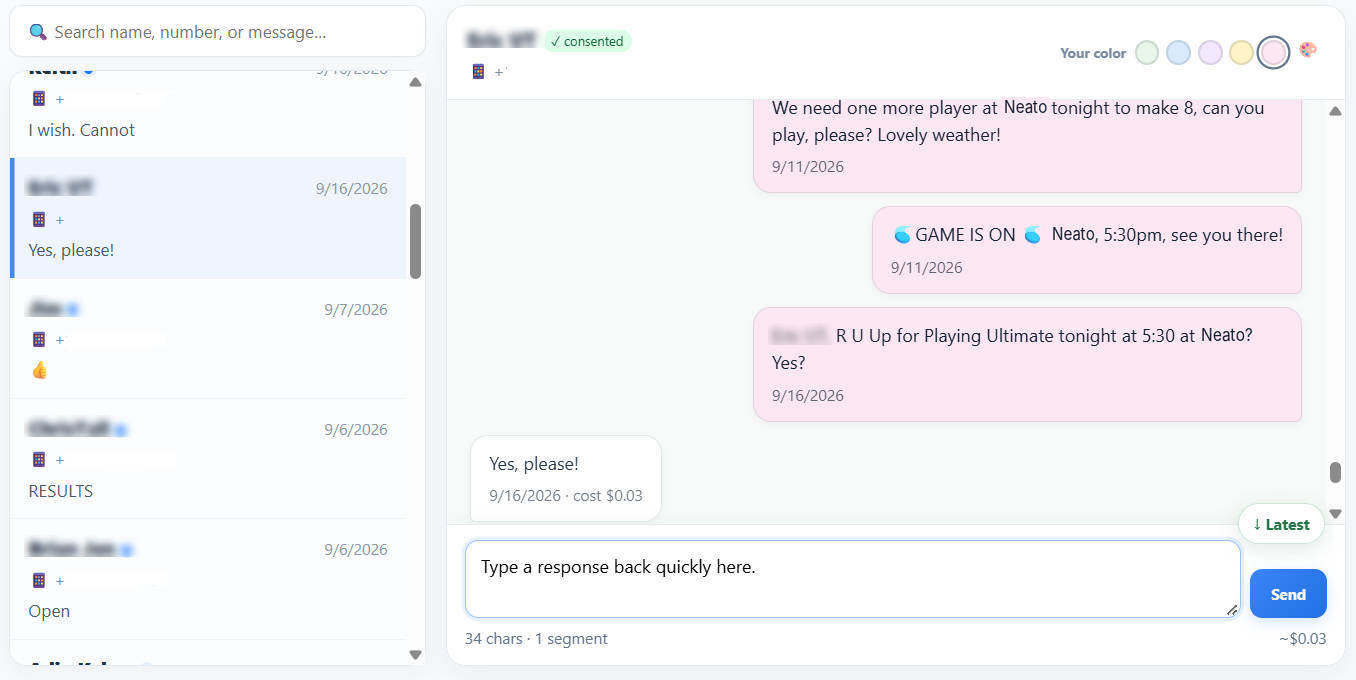 SMSGO Inbox
